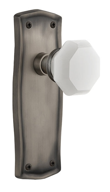 Nostalgic Warehouse Prairie Plate with White Waldorf Knob