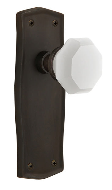 Nostalgic Warehouse Prairie Plate with White Waldorf Knob
