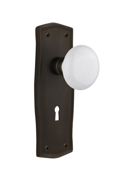 Nostalgic Warehouse Prairie Plate with White Porcelain Knob