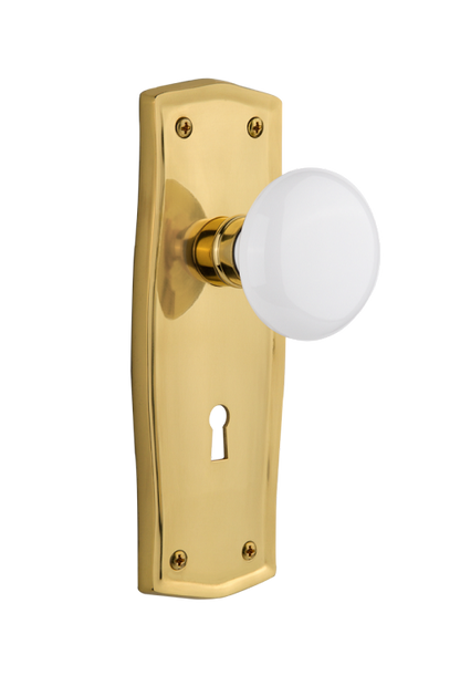 Nostalgic Warehouse Prairie Plate with White Porcelain Knob