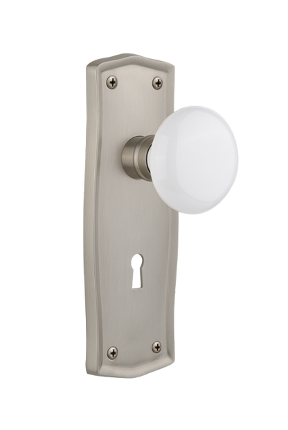 Nostalgic Warehouse Prairie Plate with White Porcelain Knob