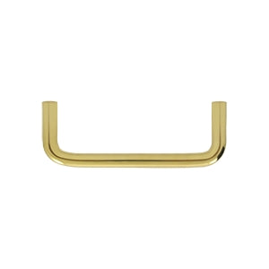 Deltana Solid Brass 3 1/2 Inch Wire Pull - Polished Brass