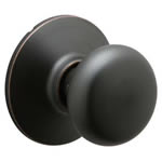 Schlage Plymouth Doorknob in Aged Bronze  