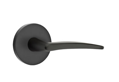 Emtek Poseidon Lever Flat Black-Disk Rosette