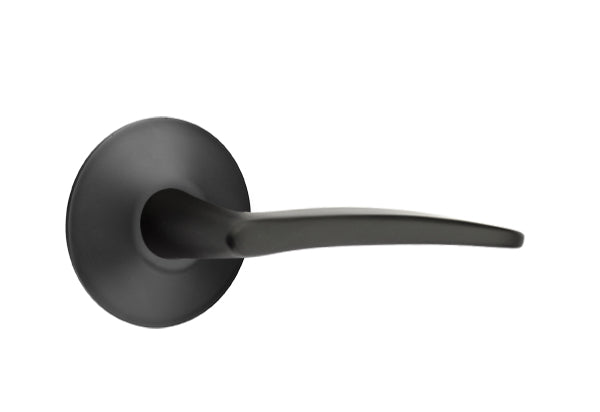 Emtek Poseidon Lever Flat Black-Modern Rosette