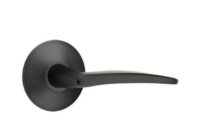Emtek Poseidon Lever Flat Black-Modern Rosette
