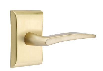 Emtek Poseidon Lever Satin Brass-Neos Rosette