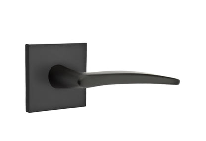 Emtek Poseidon Lever Flat Black-Square Rosette