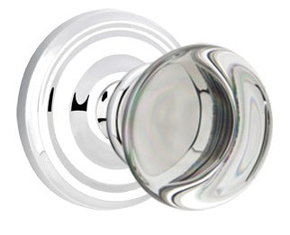 Emtek Providence Crystal Knob with Regular Rosette