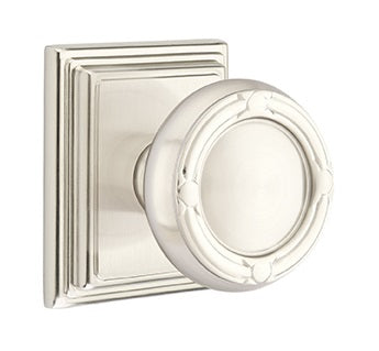 Emtek Ribbon & Reed Knob with Wilshire Rosette