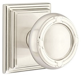 Emtek Ribbon & Reed Knob with Wilshire Rosette