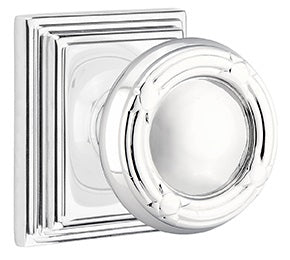 Emtek Ribbon & Reed Knob with Wilshire Rosette