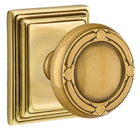 Emtek Ribbon & Reed Knob with Wilshire Rosette