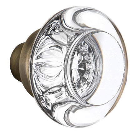 Nostalgic Warehouse Round Clear Crystal Knobs ONLY with Spindle