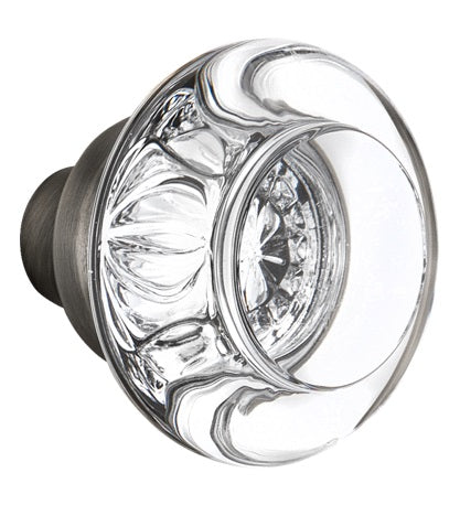 Nostalgic Warehouse Round Clear Crystal Knobs ONLY with Spindle