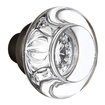 Nostalgic Warehouse Round Clear Crystal Knobs ONLY with Spindle