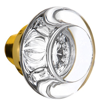 Nostalgic Warehouse Round Clear Crystal Knobs ONLY with Spindle