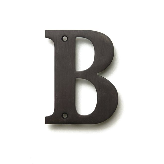 Deltana Solid Brass 4 Inch Residential Letter B - Oil Rubbed Bronze