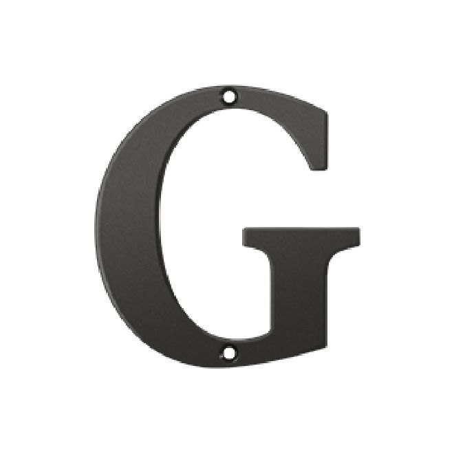 Deltana Solid Brass 4 Inch Residential Letter G - Oil Rubbed Bronze