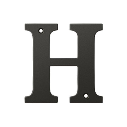 Deltana Solid Brass 4 Inch Residential Letter H - Oil Rubbed Bronze
