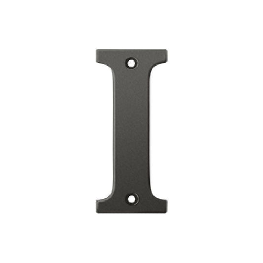 Deltana Solid Brass 4 Inch Residential Letter I - Oil Rubbed Bronze