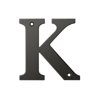 Deltana Solid Brass 4 Inch Residential Letter K - Oil Rubbed Bronze