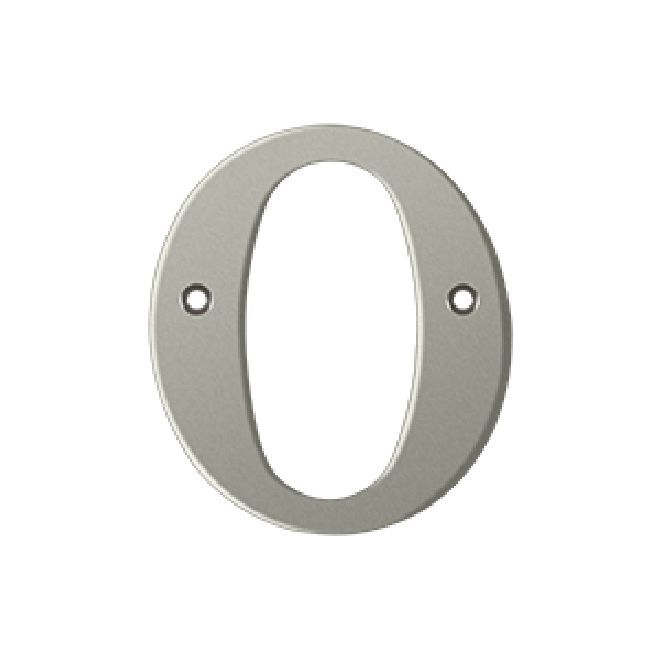 Deltana Solid Brass 4 Inch Residential Letter Q - Brushed Nickel