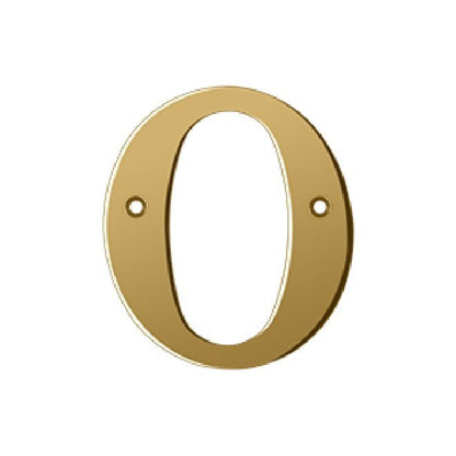 Deltana Solid Brass 4 Inch Residential Letter Q - PVD Lifetime Brass