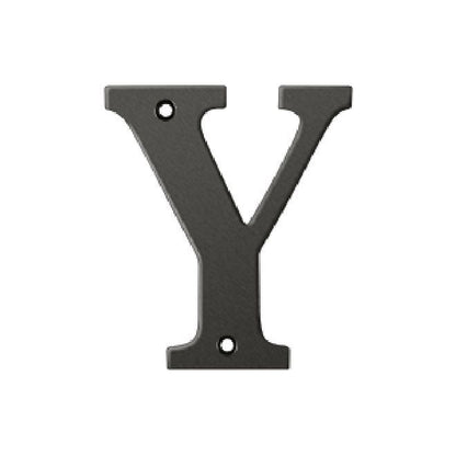 Deltana Solid Brass 4 Inch Residential Letter Y - Oil Rubbed Bronze