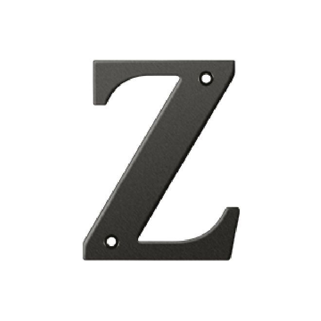 Deltana Solid Brass 4 Inch Residential Letter Z - Oil Rubbed Bronze