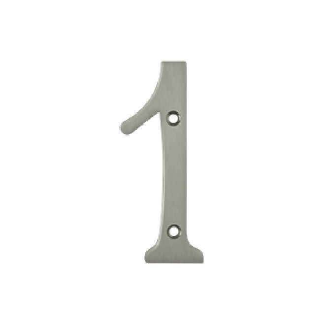 Deltana Solid Brass Home Number - Satin Nickel