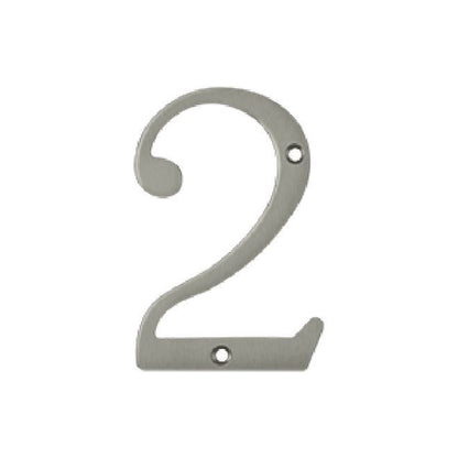 Deltana Solid Brass Home Number - Satin Nickel