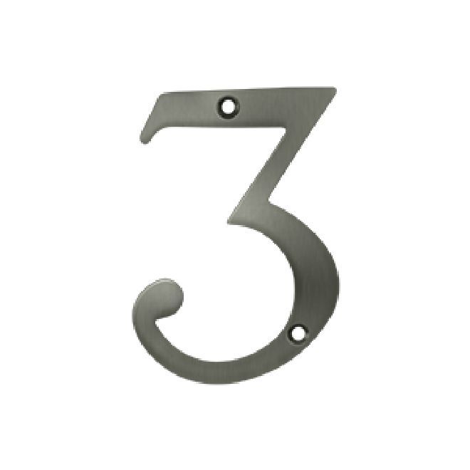 Deltana Solid Brass Home Number - Antique Nickel