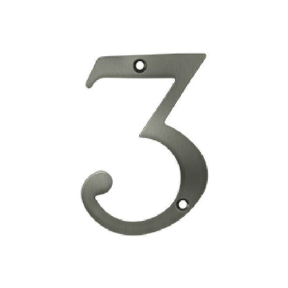 Deltana Solid Brass Home Number - Antique Nickel