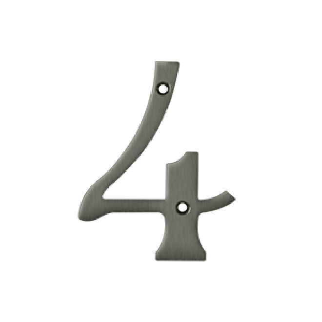 Deltana Solid Brass Home Number - Antique Nickel