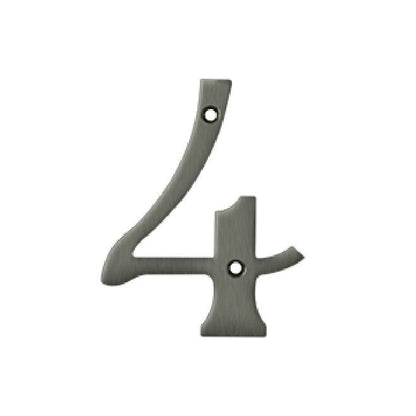 Deltana Solid Brass Home Number - Antique Nickel