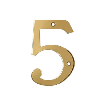 Deltana Solid Brass Home Number - PVD Polished Brass