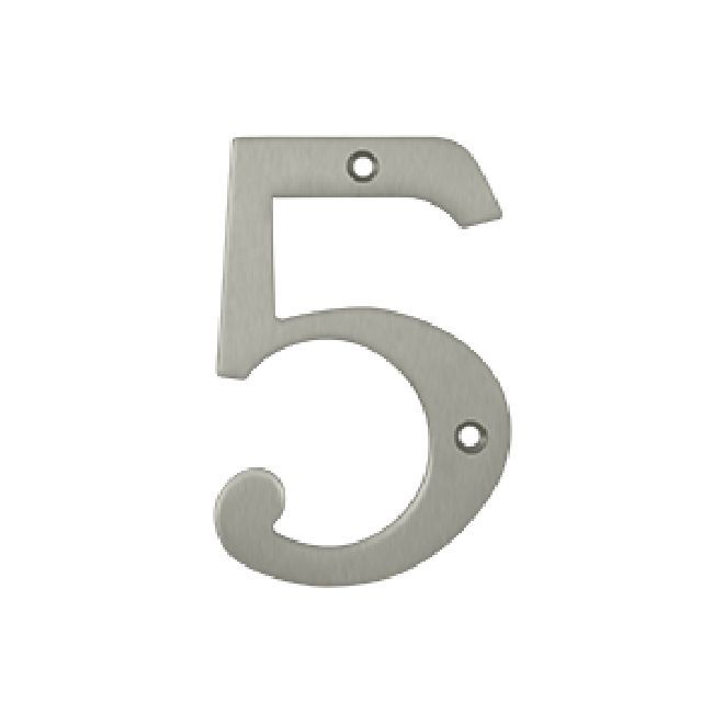 Deltana Solid Brass Home Number - Satin Nickel