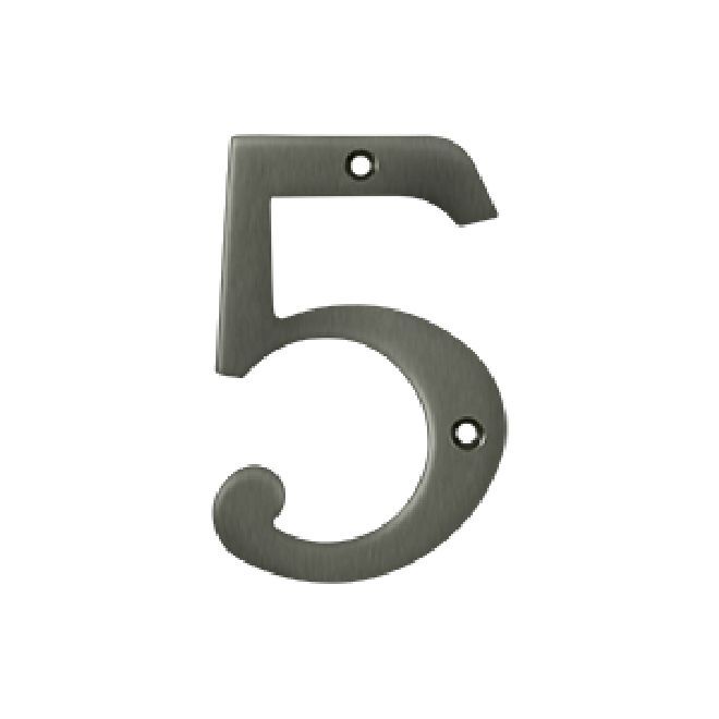 Deltana Solid Brass Home Number - Antique Nickel