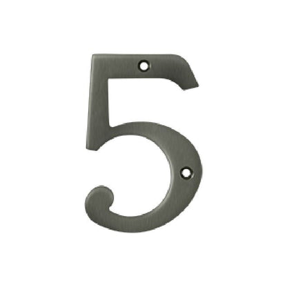 Deltana Solid Brass Home Number - Antique Nickel