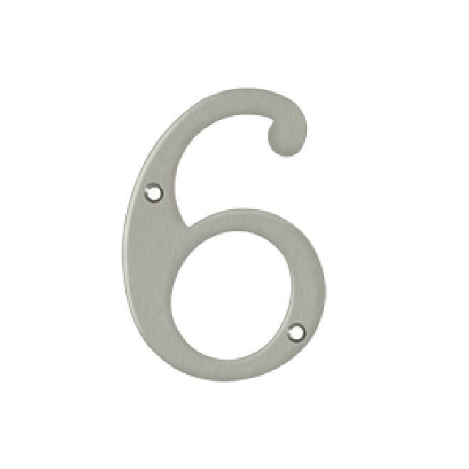 Deltana Solid Brass Home Number - Satin Nickel