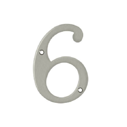 Deltana Solid Brass Home Number - Satin Nickel