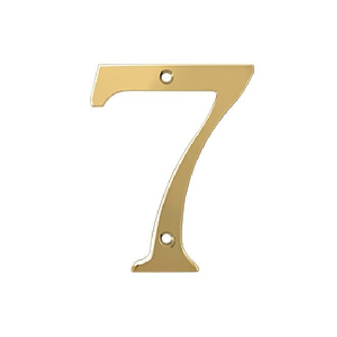 Deltana Solid Brass Home Number - PVD Polished Brass
