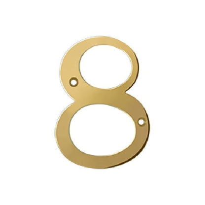 Deltana Solid Brass Home Number - PVD Polished Brass