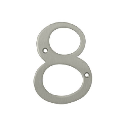 Deltana Solid Brass Home Number - Satin Nickel