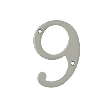 Deltana Solid Brass Home Number - Satin Nickel