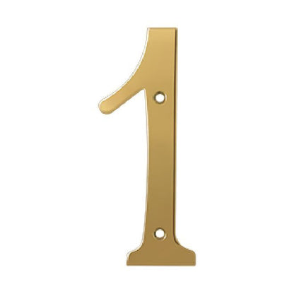 Deltana Solid Brass Home Number - PVD Polished Brass