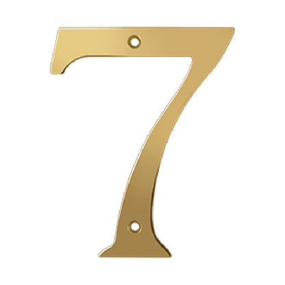 Deltana Solid Brass Home Number - PVD Polished Brass