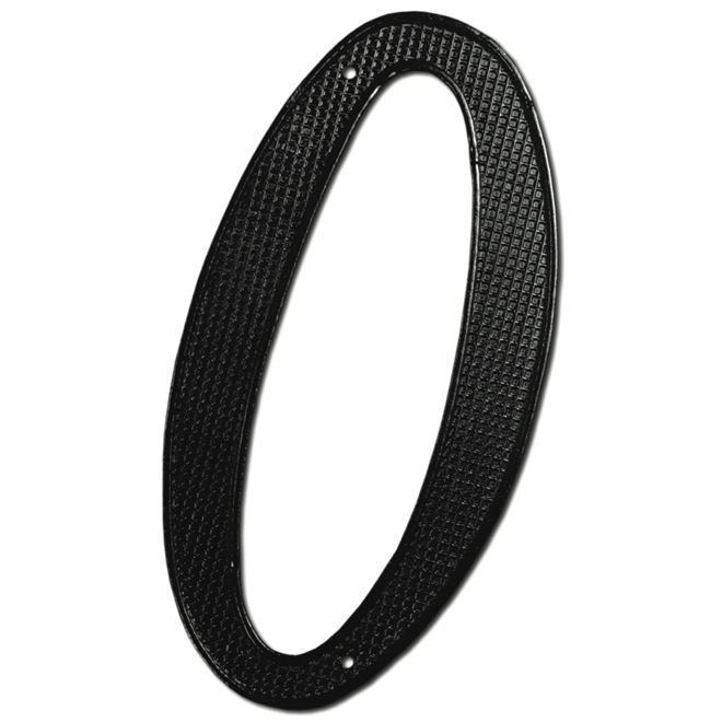 Deltana 4 inch Black Zinc Die-Cast Numbers - Number 0