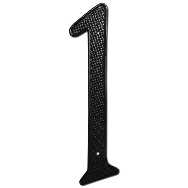 Deltana 4 inch Black Zinc Die-Cast Numbers - Number 1